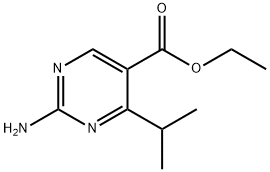 5-Pyrimidinecarboxylic acid, 2-amino-4-(1-methylethyl)-, ethyl ester Structure