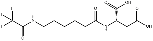 L-Aspartic acid, N-[1-oxo-6-[(2,2,2-trifluoroacetyl)amino]hexyl]- Structure