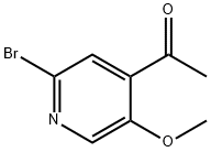 Ethanone, 1-(2-bromo-5-methoxy-4-pyridinyl)- Structure