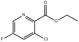 2-Pyridinecarboxylic acid, 3-chloro-5-fluoro-, ethyl ester Structure