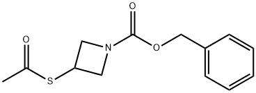 3-(乙酰硫基)氮杂环丁烷-1-羧酸苄酯, 128117-23-7, 结构式