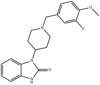 1-{1-[(3-fluoro-4-methoxyphenyl)methyl]piperidin-4-yl}-2,3-dihydro-1H-1,3-benzodiazol-2-one Structure