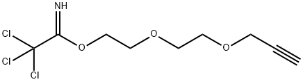 炔基 - PEG2 - 三氯乙酰亚氨, 1281695-03-1, 结构式