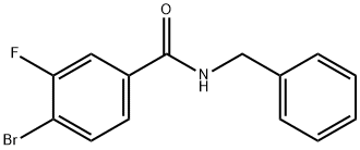 N-苄基-4-溴-3-氟苯甲酰胺,1282306-68-6,结构式