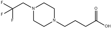 4-[4-(2,2,2-trifluoroethyl)piperazin-1-yl]butanoic acid Structure