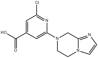 2-Chloro-6-{5H,6H,7H,8H-imidazo[1,2-a]pyrazin-7-yl}pyridine-4-carboxylic Acid Struktur