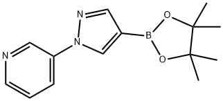 3-[4-(Tetramethyl-1,3,2-dioxaborolan-2-yl)-1H-pyrazol-1-yl]pyridine Struktur