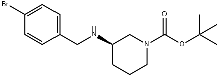 (R)-tert-Butyl 3-[(4-bromophenyl)methyl]aminopiperidine-1-carboxylate Structure