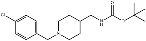 tert-Butyl [1-(4-chlorobenzyl)piperidin-4-yl]methylcarbamate Structure