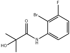 Propanamide, N-(2-bromo-3-fluorophenyl)-2-hydroxy-2-methyl- 化学構造式