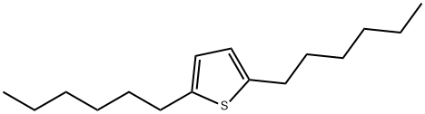 Thiophene, 2,5-dihexyl- Struktur