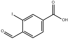 4-formyl-3-iodobenzoic acid 化学構造式