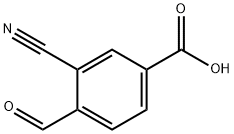 Benzoic acid, 3-cyano-4-formyl- Struktur