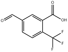 Benzoic acid, 5-formyl-2-(trifluoromethyl)- Struktur