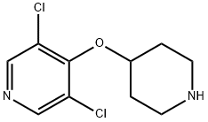 3,5-dichloro-4-(piperidin-4-yloxy)pyridine 结构式