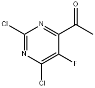 1-(2,6-Dichloro-5-fluoro-4-pyrimidinyl)ethanone, 1289559-65-4, 结构式