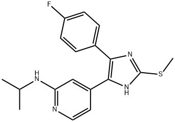 4-(4-(4-Fluorophenyl)-2-(Methylthio)-1H-iMidazol-5-yl)-Nisopropylpyridin-2-aMine,1289616-84-7,结构式