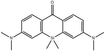 3,7-双(二甲氨基)-5,5-二甲基二苯并[B,E]西林-10(5H)-酮 结构式