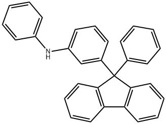 Benzenamine, N-phenyl-3-(9-phenyl-9H-fluoren-9-yl)- Structure