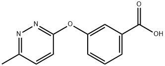 Benzoic acid, 3-[(6-methyl-3-pyridazinyl)oxy]- 化学構造式