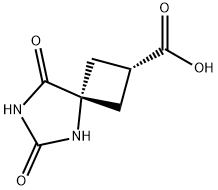 5,7-Diazaspiro[3.4]octane-2-carboxylic acid, 6,8-dioxo-, cis- Structure