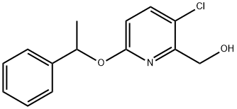 [3-chloro-6-(1-phenylethoxy)pyridin-2-yl]methanol 结构式