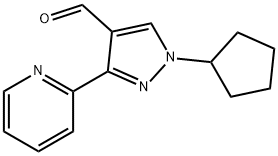 1-cyclopentyl-3-(pyridin-2-yl)-1H-pyrazole-4-carbaldehyde Structure