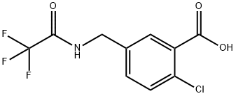 Benzoic acid, 2-chloro-5-[[(2,2,2-trifluoroacetyl)amino]methyl]- Structure