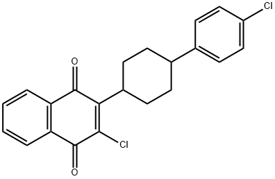 1,4-Naphthalenedione, 2-chloro-3-[4-(4-chlorophenyl)cyclohexyl]- Structure