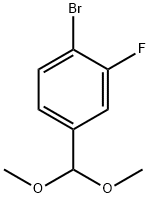 1-Bromo-4-(dimethoxymethyl)-2-fluorobenzene Struktur