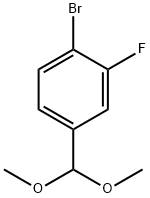 1-Bromo-4-(dimethoxymethyl)-2-fluorobenzene 化学構造式