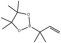 2-(1,1-DIMETHYL-2-PROPENYL)-4,4,5,5-TETRAMETHYL-1,3,2-DIOXABOROLANE, 129813-21-4, 结构式