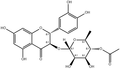 4"-O-Acetylastilbin 化学構造式