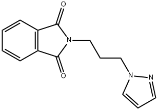 2-[3-(Pyrazol-1-yl)propyl]isoindole-1,3-dione 化学構造式