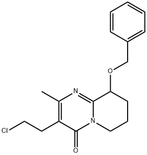 4H-Pyrido[1,2-a]pyrimidin-4-one, 3-(2-chloroethyl)-6,7,8,9-tetrahydro-2-methyl-9-(phenylmethoxy)-,130049-79-5,结构式