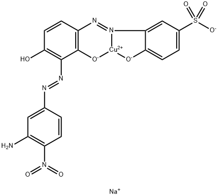 sodium [3-[[3-[(3-amino-4-nitrophenyl)azo]-2,4-dihydroxyphenyl]azo]-4-hydroxybenzenesulphonato(3-)]cuprate(1-)|酸性棕 83