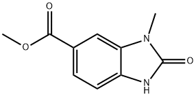 1H-Benzimidazole-5-carboxylic acid, 2,3-dihydro-3-methyl-2-oxo-, methyl ester Structure