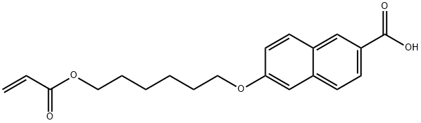 2-Naphthalenecarboxylic acid,6-[[6-[(1-oxo-2-propen-1-yl]oxy]hexyl]oxy]- 结构式