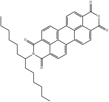 N-(1-己基庚基)-3,4:9,10-苝四甲酸酐酰亚胺, 130296-37-6, 结构式