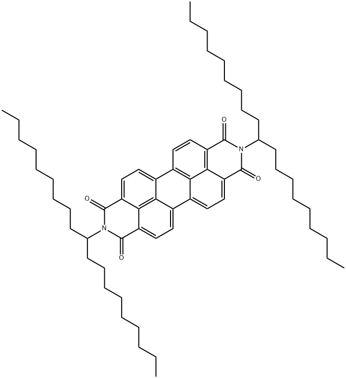 N,N'-bis-(10-nonadecyl)perylene-3,4,9,10-tetracarboxylic acid diimide Struktur