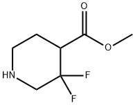 4-Piperidinecarboxylic acid, 3,3-difluoro-, methyl ester 化学構造式