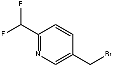 Pyridine, 5-(bromomethyl)-2-(difluoromethyl)- Structure