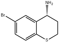 2H-1-Benzothiopyran-4-amine, 6-bromo-3,4-dihydro-, (4R)-,1305712-27-9,结构式