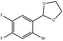 2-(1,3-二氧戊环-2-基)-4,5-二氟苯甲醛,1307795-09-0,结构式