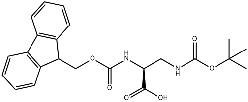 FMOC-DAP(BOC)-OH 结构式