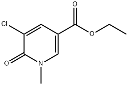 3-Pyridinecarboxylic acid, 5-chloro-1,6-dihydro-1-methyl-6-oxo-, ethyl ester 化学構造式