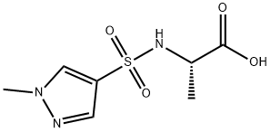 2-(1-methyl-1H-pyrazole-4-sulfonamido)propanoic acid Struktur