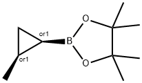 1,3,2-Dioxaborolane, 4,4,5,5-tetramethyl-2-[(1R,2S)-2-methylcyclopropyl]-, rel- Structure