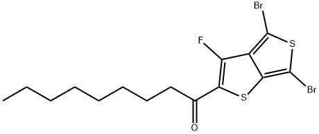 1-(4,6-Dibromo-3-fluorothieno[3,4-b]thiophen-2-yl)nonan-1-one 化学構造式