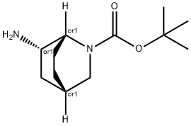 tert-butyl (1S,4R,6R)-rel-6-amino-2-azabicyclo[2.2.2]octane-2-carboxylate Struktur